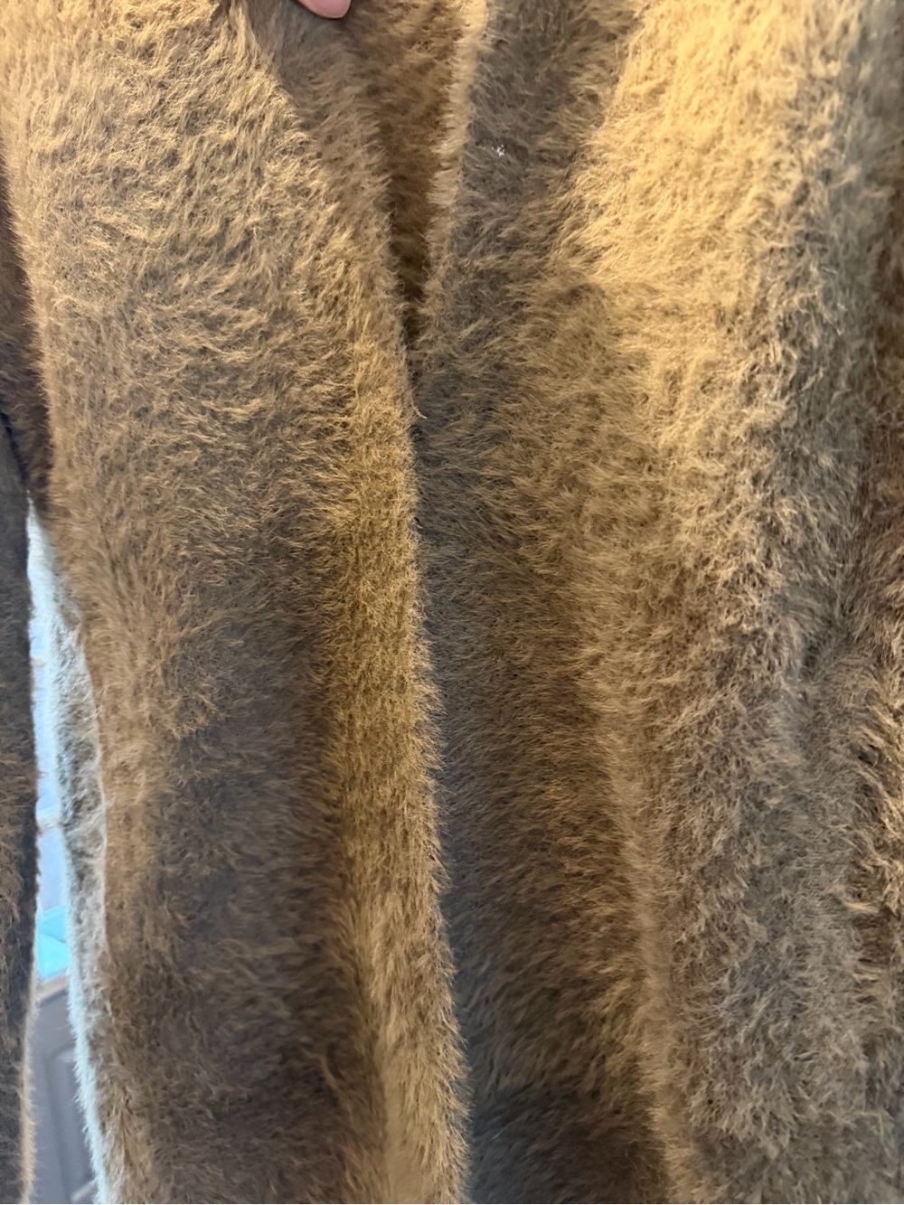 Soft Surroundings tan/brown Tone Plush Open-Front Teddy Coat - Picture 4 of 4